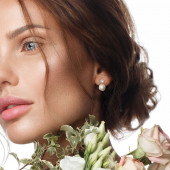 Cercei perle naturale albe din argint DiAmanti MS19404E-G